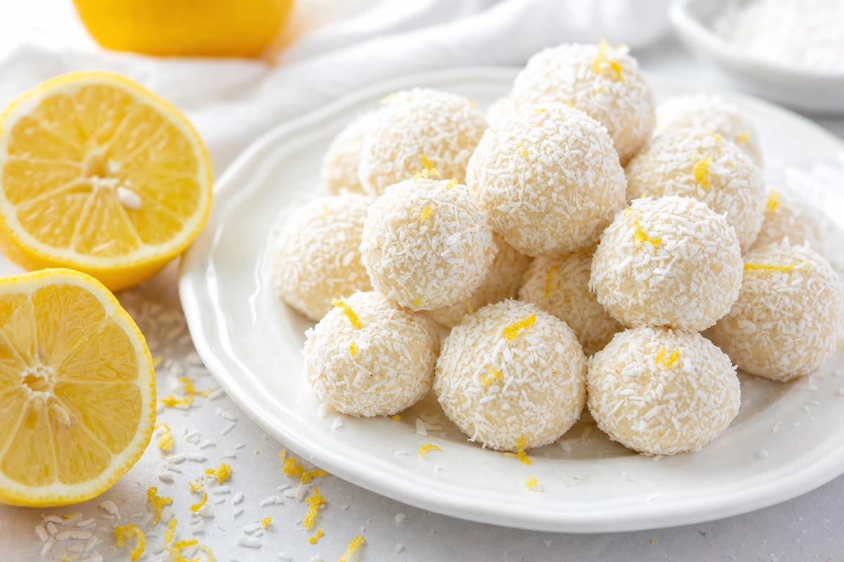 Lemon Coconut Protein Bites